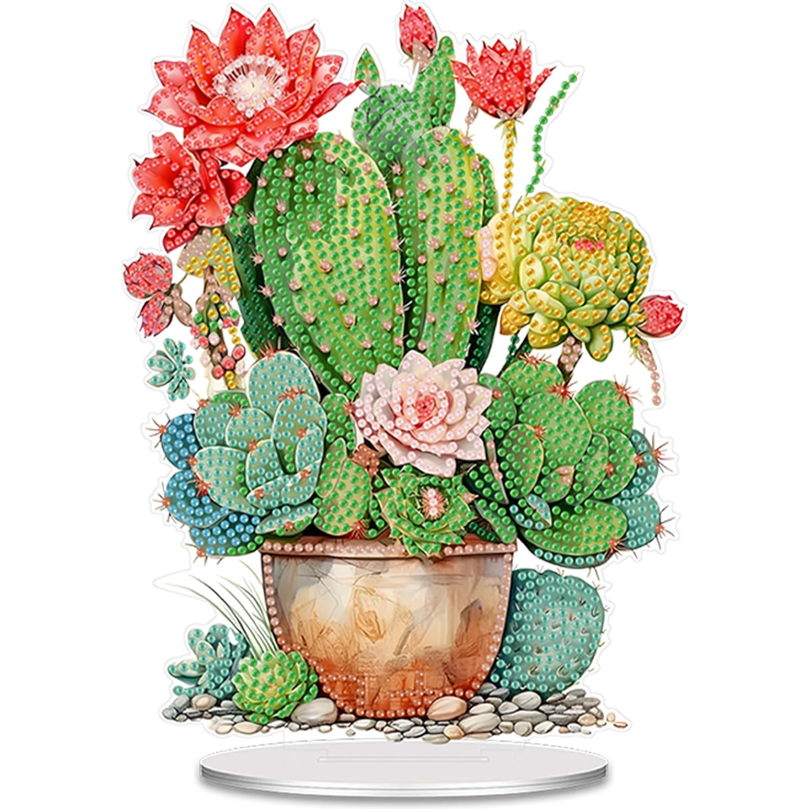 

2D Flat Print Vase DIY Diamond Painting Desktop Ornaments Kit 5D DIY Diamond Art Tabletop Decorations Bedroom Table Decoration