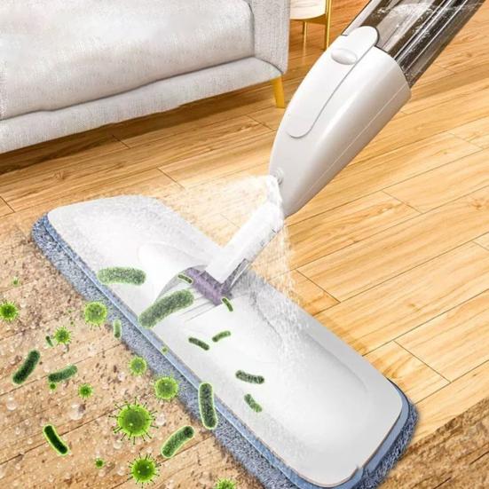 Spraymopp med dobbel funksjonalitet våt tørr rengjøring integrert sprayflaske gulvrengjøringsteknologi parkettgulv spraymopp
