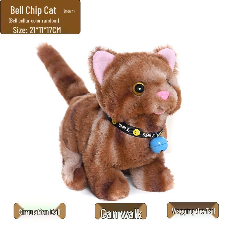 

Электрическая плюшевая игрушка-котенок, которая ходит - Интерактивная симуляция, электронная кошка