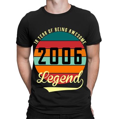 18th Birthday 18 Years Of Being Awesome Birthday Gift Men Womens T-Shirts #TA-06