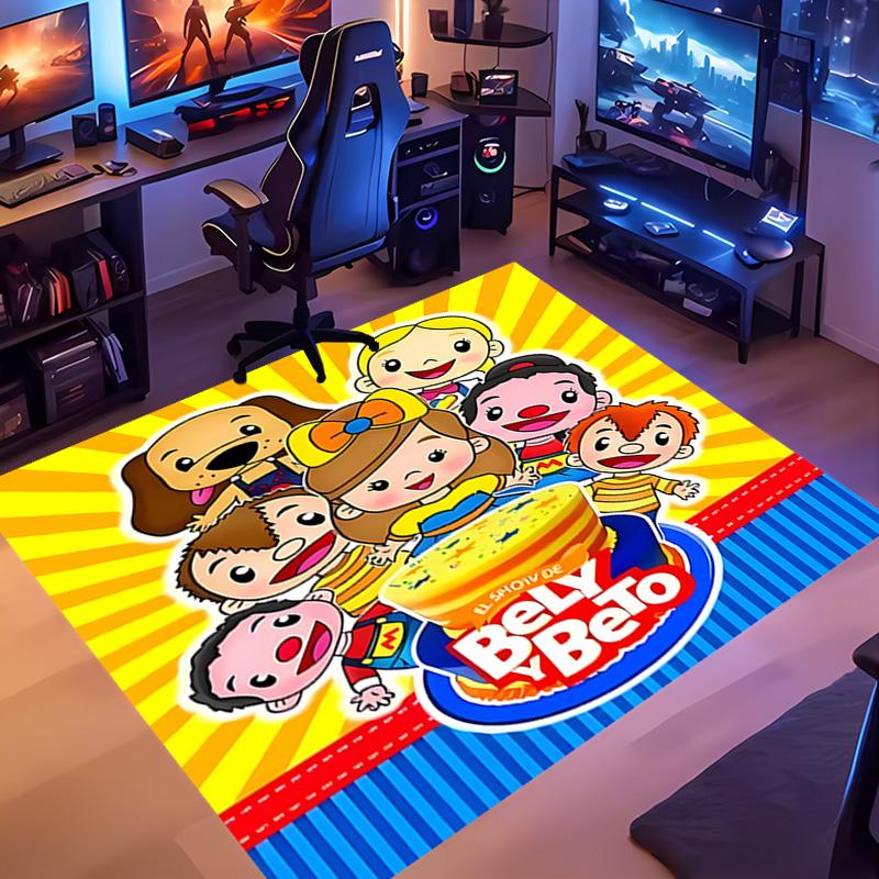 Cartoon B-Bely B-Beto -Themed Entrance Mat,Non-Slip Mat Area Rug,Room Decor,Outdoor Decor,Kitchen Rug,Doormat - Machine Washable,Easy to Clean