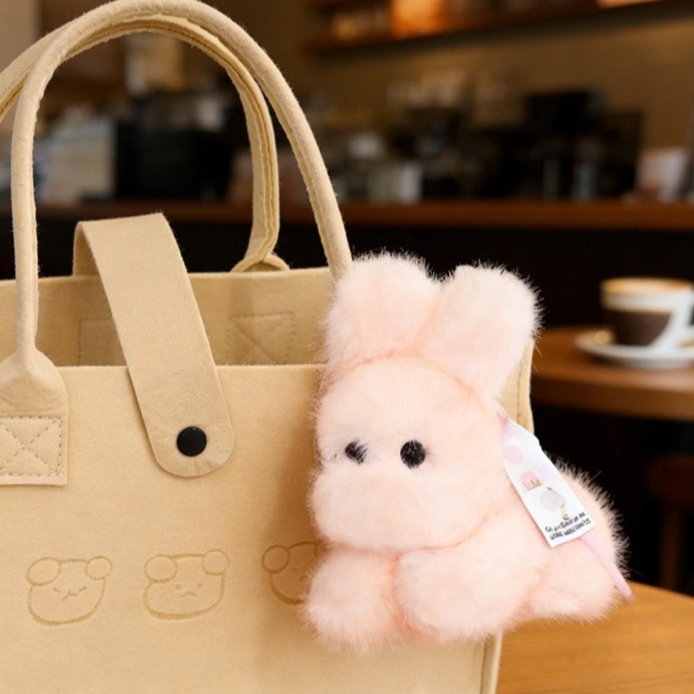 Bags Accessories Plush Bunny Keychain Mini Bunny Keychain Gifts Lying-down Bunny Doll