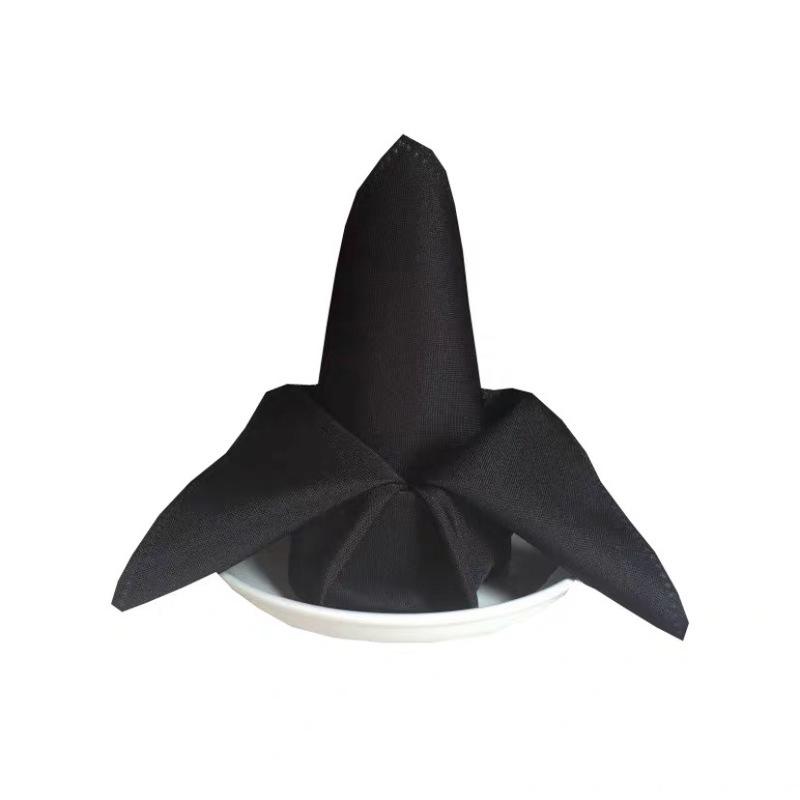 Plain Red Napkin Cloth for Hotels, Cafes, and Western Restaurants - Multipurpose Folded Flower Design