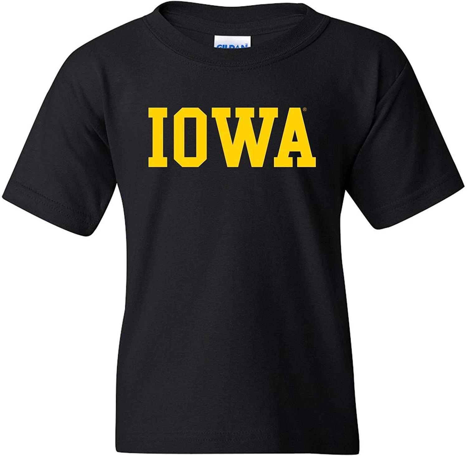 Iowa Hawkeyes Basic Block Licensed Unisex Youth T-Shirt 4XL