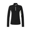 FILA Fitness Series Simple Sports Casual Training Versatile Comfortable Knitted Slim Fit Long Sleeve T-Shirt Women tops Deep-Black A11W611205FBK