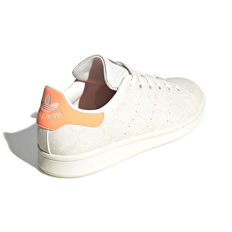 Adidas Stan Smith Big Kid Snakeskin Kids Sneakers White Core-White Beam-Orange HP9723