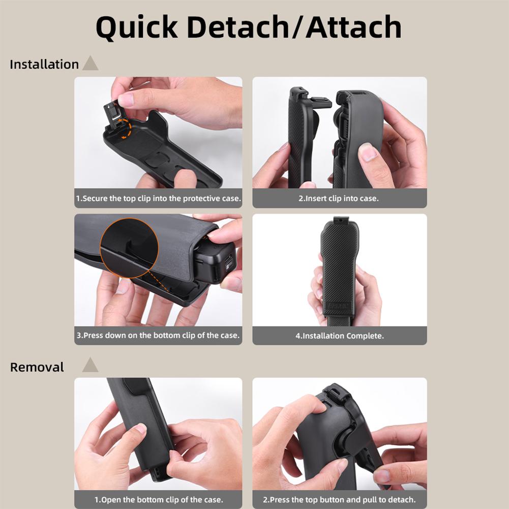 For DJI Osmo Pocket 3 Camera Lens Screen Protector Case Anti-fall Flip Cover Quick Release Case Anti-collision Protective Cover