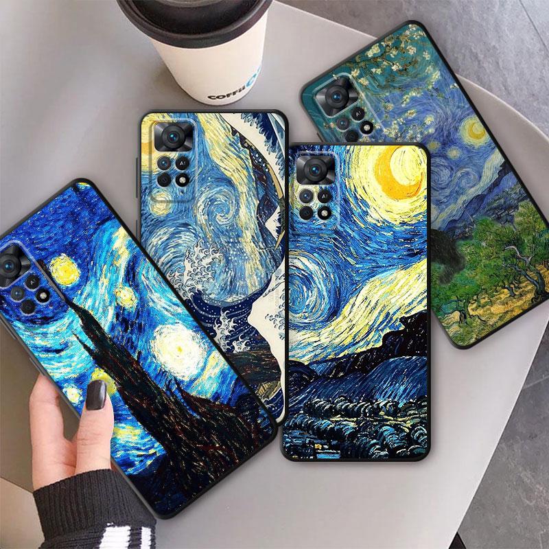 Silicone Van Gogh Coque Cover Case for Xiaomi Redmi Note 8 7 11T 8T 9T 9S 10S 11S 9 11 Pro 10 Lite 12 Note10 Note 12 11 SE 11E