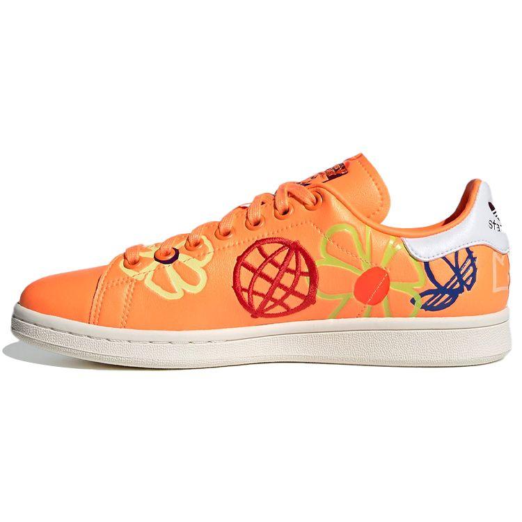 Adidas  Stan Smith Hand Drawn Graphics Women Sneakers Orange Screaming-Pink Maroon FX5654 36⅔