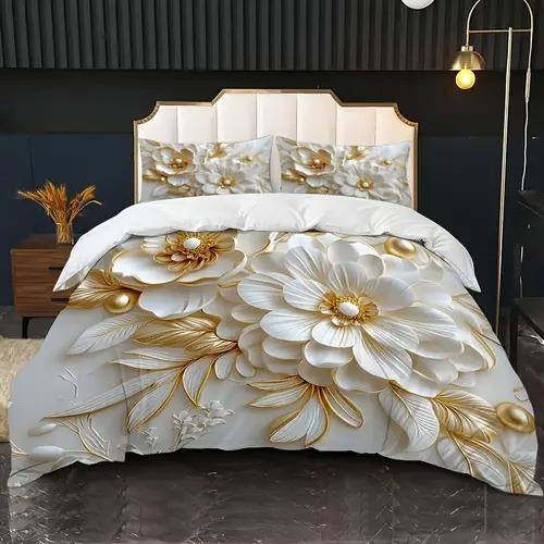 

Flower Soft Duvet Cover Soft Duvet Cover featuring Flower Patern Suitable for Children Kids plus Adult Peoples Soft Warm Comfortable plus Breathable 135*200cm Eu-Single