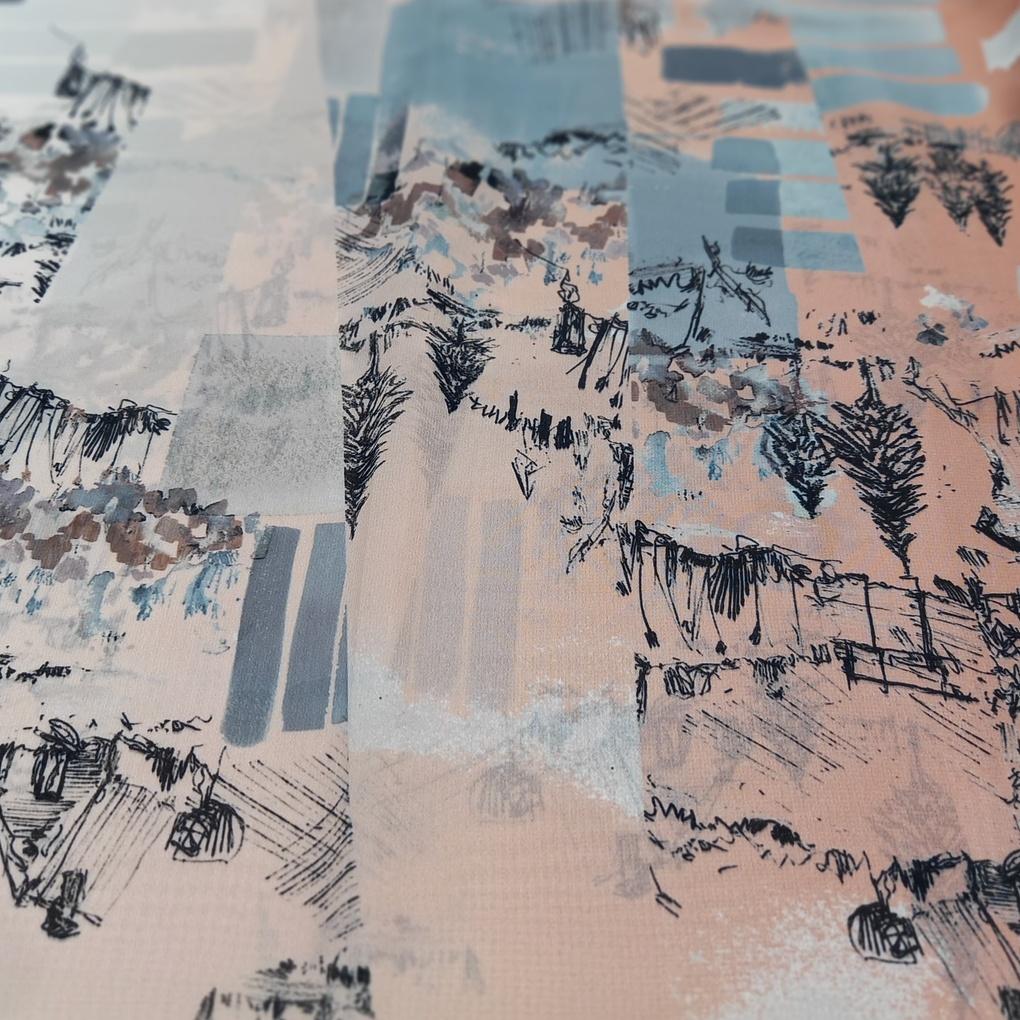 Mcode Lasell Watercolor Chiffon Long Scarf