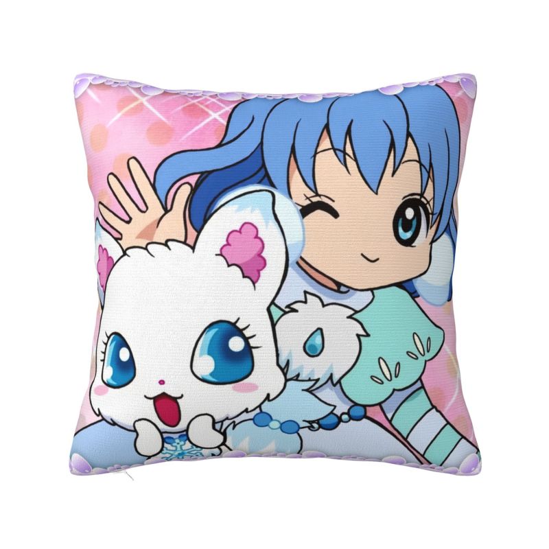 Custom Nordic Sanrio Jewelpet Anime Cushion Cover for Sofa Polyester Cartoon Kawaii Pillow Case Living Room Decoration
