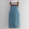 1pc Unisex Adjustable Thin Polyester Blend Apron - Solid Color Simple Design, 4 Colors, All-Season Kitchen & Dining Use for Cooking, Baking, Serving