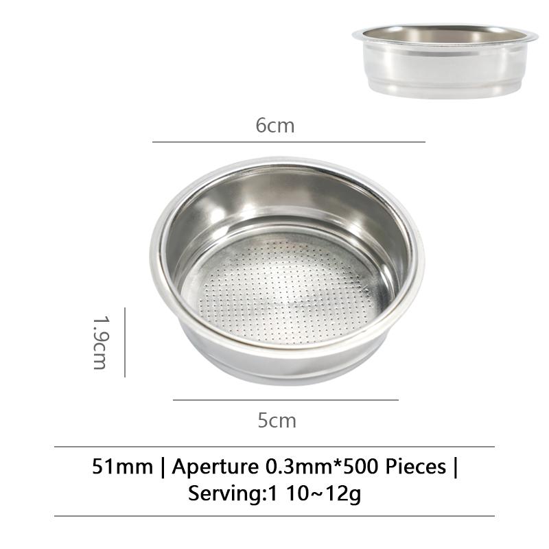 Coffee Filter Basket 51mm 54mm 58MM Stainless Steel Replacement For Bottomless Portafilter Powder Bowl Barista Espresso Tools