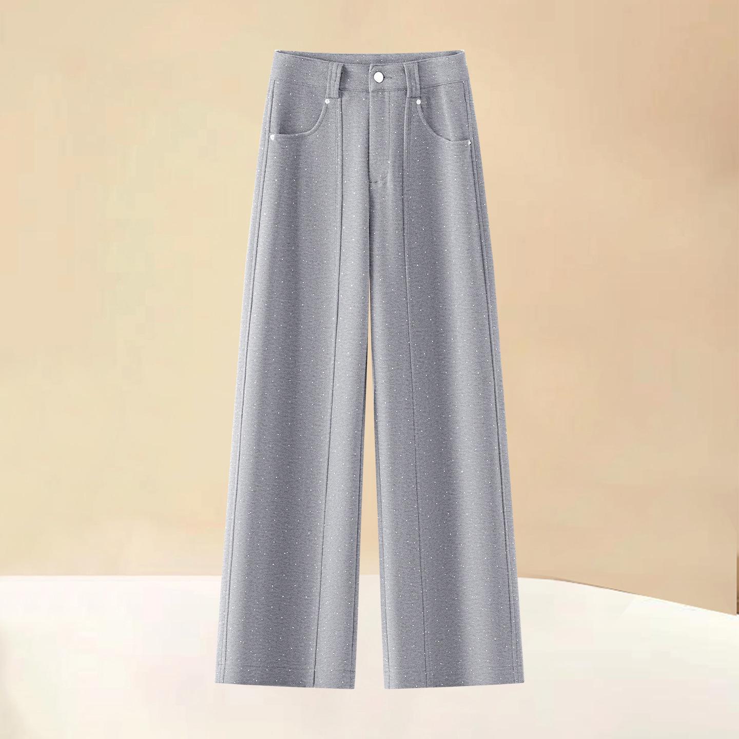 

Women s Loose Autumn Winter Straight Leg Red Casual Pants - Slimming Wide-Leg Banana Shaped Sweatpants Large