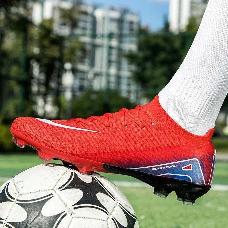 New Men Sport Soccer ShoesProfessional Boys Football Boots Outdoor Adult Long Spikes Non Slip Cleats Grass Training Shoes