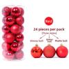 24Pcs Plastic Christmas Balls 3/5CM Xmas Tree Baubles Christmas Tree Ornaments  Xmas Tree