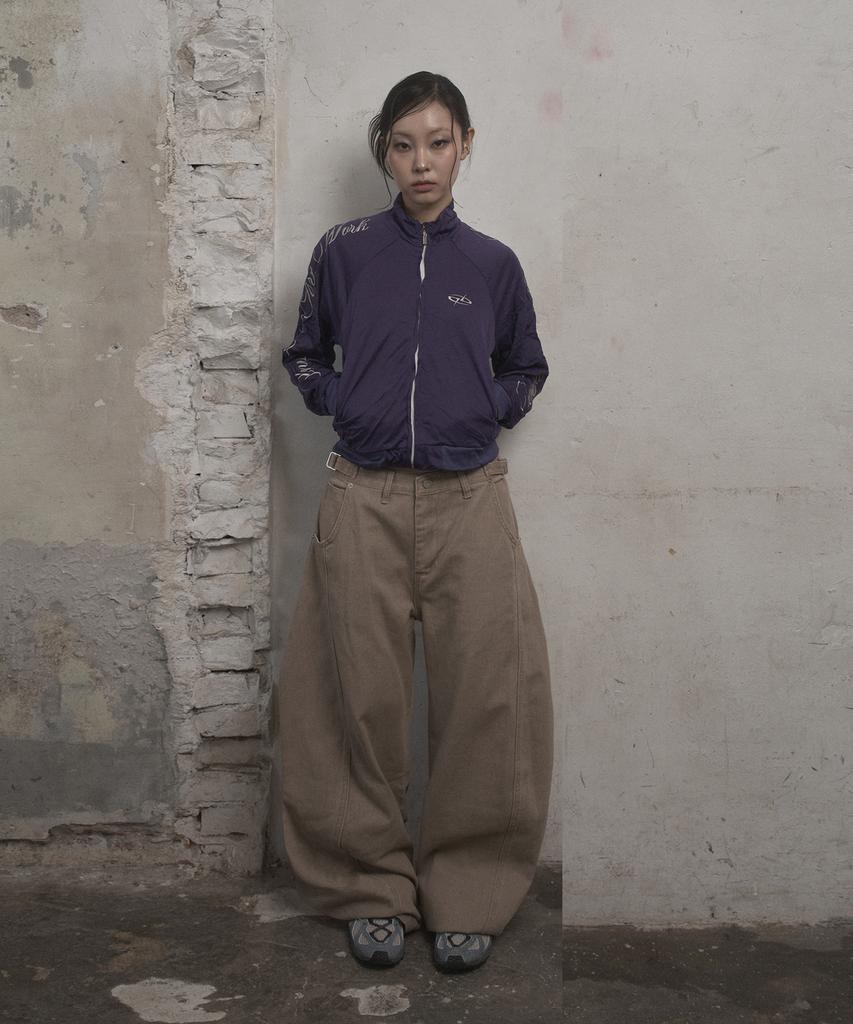 UNUSEDLAB Script Lettering Zip-Up [Purple]