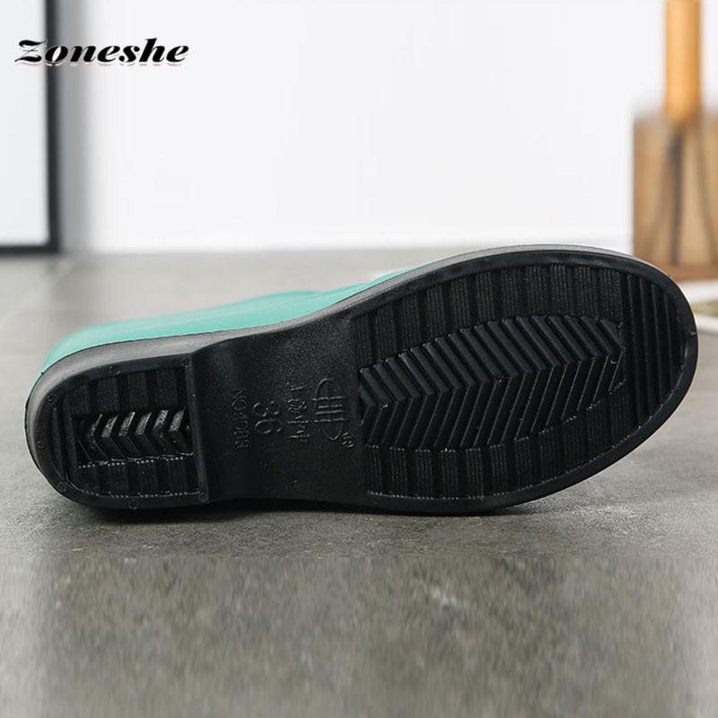 Wasserdichte Regenstiefel für Damen, Regenstiefel, koreanische wasserdichte Schuhe, Damenstiefel mit mittlerer Wade