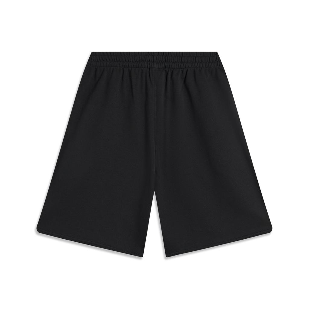 Li Ning Sports Lifestyle Series Solid Color Mid-Rise Breathable Versatile Straight-Leg Casual Shorts Men shorts Black AKSU591-3