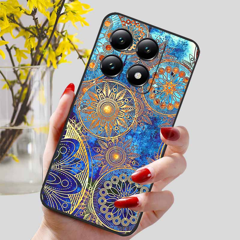 For Xiaomi 14T / 14T Pro Case Fashion Black TPU Marble Painted Cover for Xiaomi 14T Pro Shockproof Shell Capa Silicon Bag 6.67''