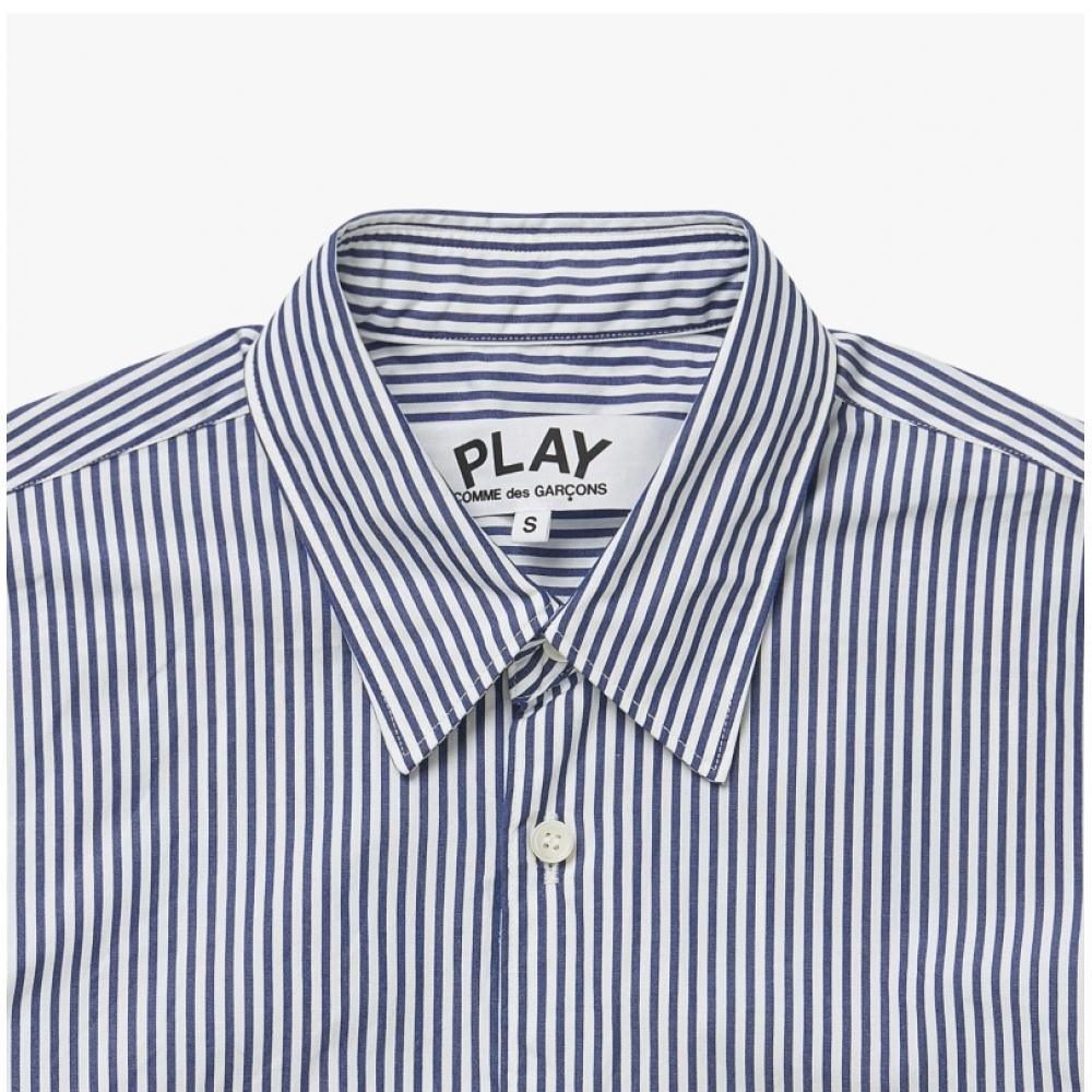 Comme DeS Gar OnS Play Black Heart Wappen Stripe Men S Shirt P1b018 1