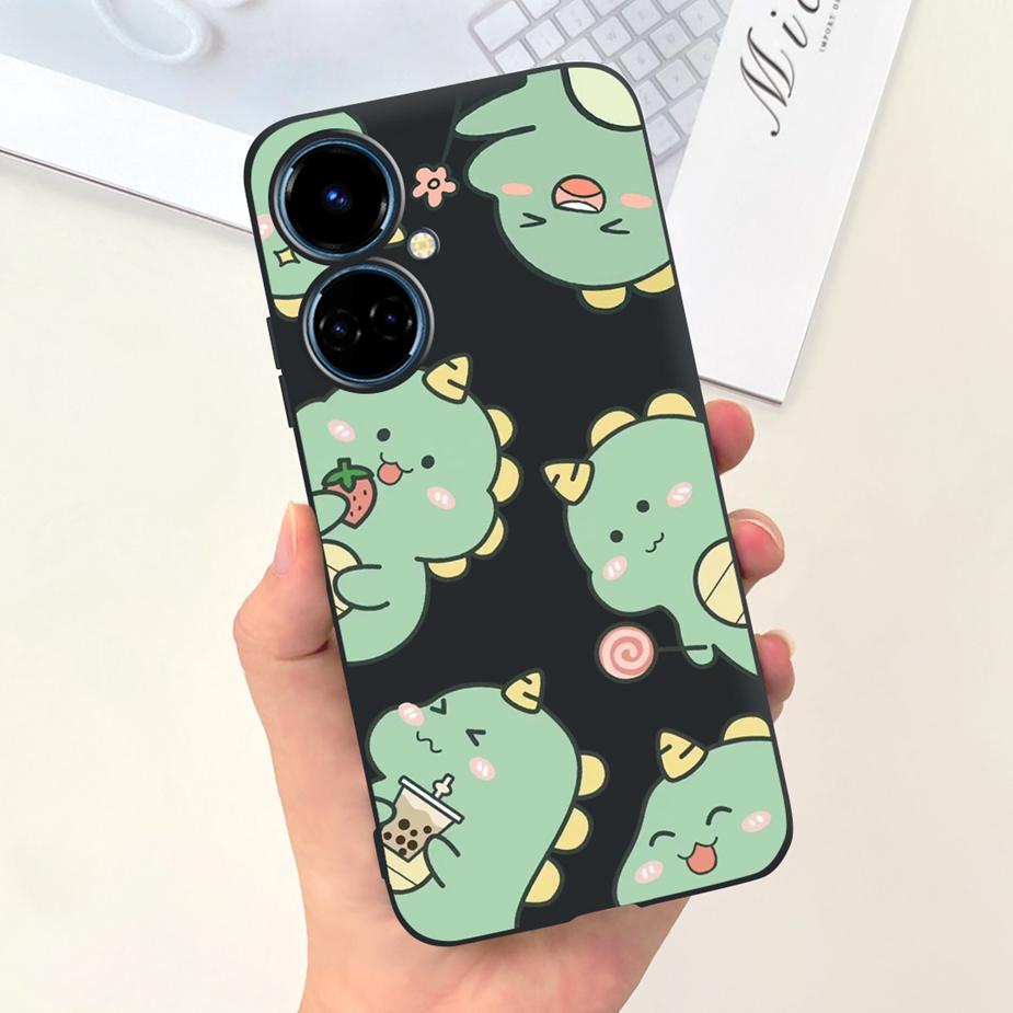 Pour Tecno Camon 19 Pro Coque Camon19 Neo Mignon Dinosaure Dessin Animé Housse Souple Étui de Téléphone Pour Tecno Camon 19 Neo Camon19 Pro 5G Pare-chocs