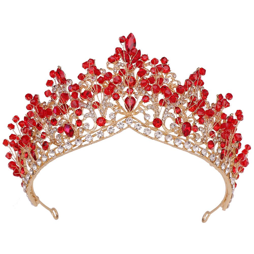 Baroque Crowns and Tiaras for Wedding Bride Headdress Crystal Princess Queen Crowns for Women Pageant Prom Bridal Tiara Jewelry