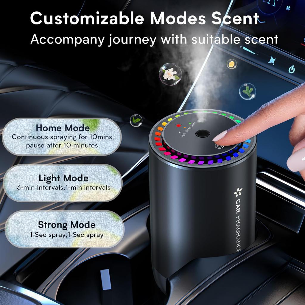 Haucey JK-572 Car Car Aroma , Ultrasonic Atomization, Quiet Design, Auto On/Off Function,