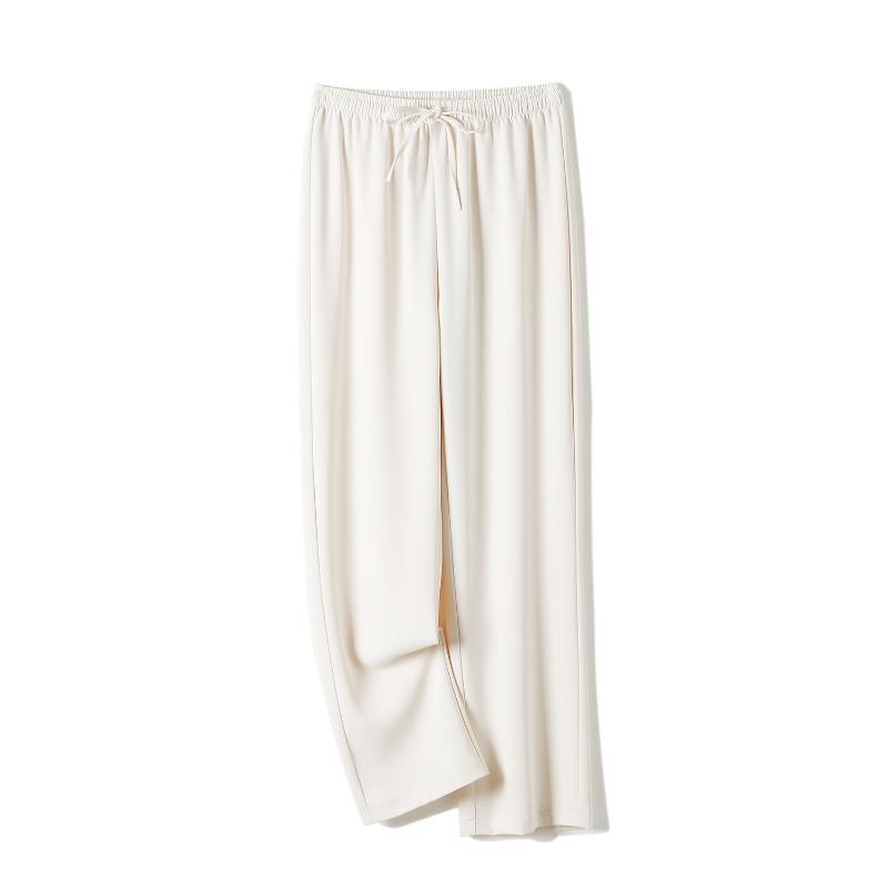 Suit Wide-leg Pants Women's Thin New High-waisted Thin Drape Ice Silk Straight Casual Versatile Mopping Pants