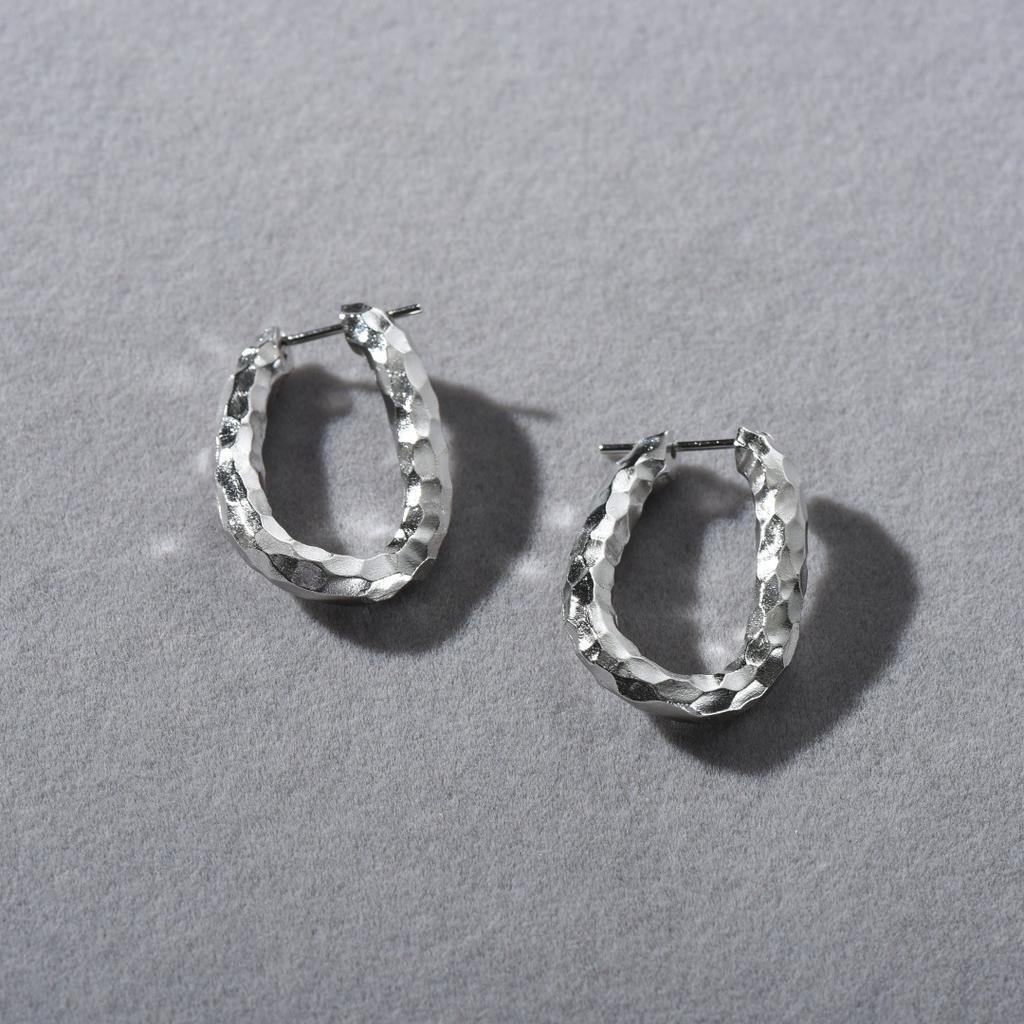 Fashion Personality Simple Brass Plated 18K Real Gold Irregular Section U-Shaped Ear Buckle Earrings Niche Earrings Women