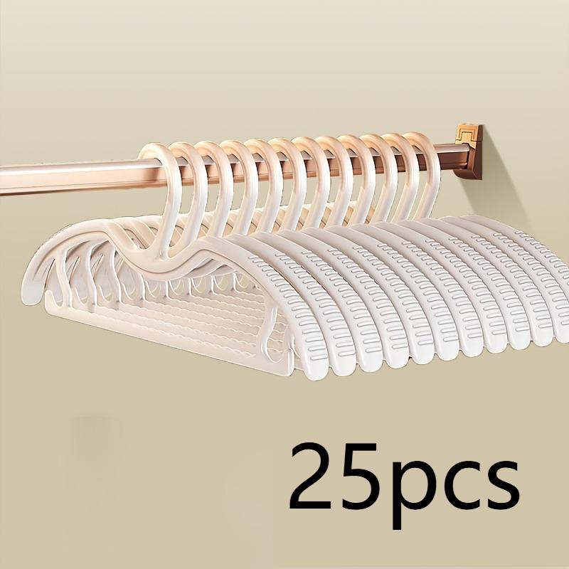 5/15/25/35pcs Wide Shoulder Hangers, Short Neck Non-Slip Mark-Free, Space Saving Closet Organizer for Home Dorm Wardrobe