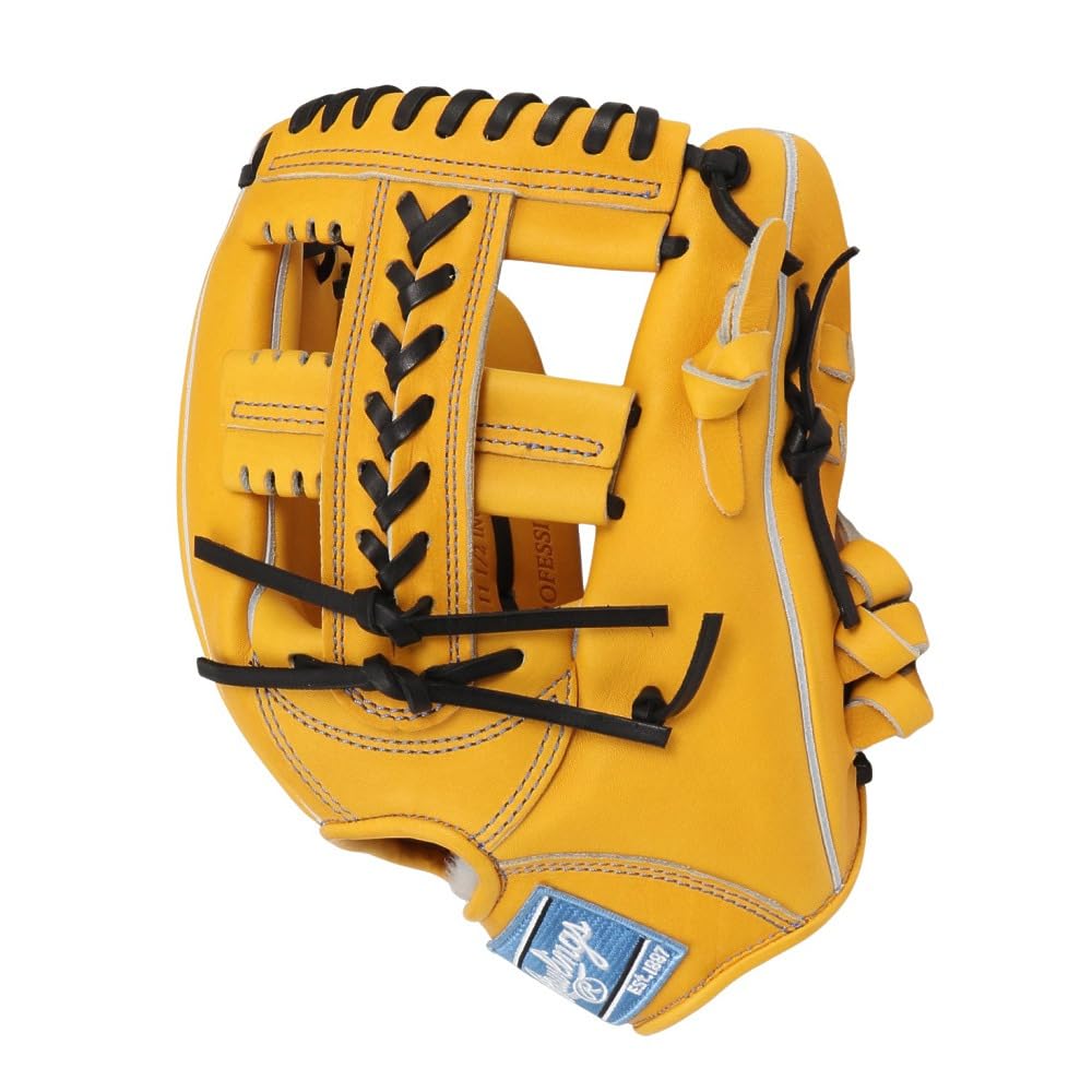 Rawlings PRO PREFERRED GH5FPRCK4 Luva de Arremesso de Beisebol Dourada, Bola Dura, Para Jogador de Campo Interno, Castanha, 11,5 polegadas, Destra