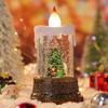 Christmas Luminous Candle Lights Creative Flowing Water Lights Desktop Ornaments Christmas Children's Gift Decorations
