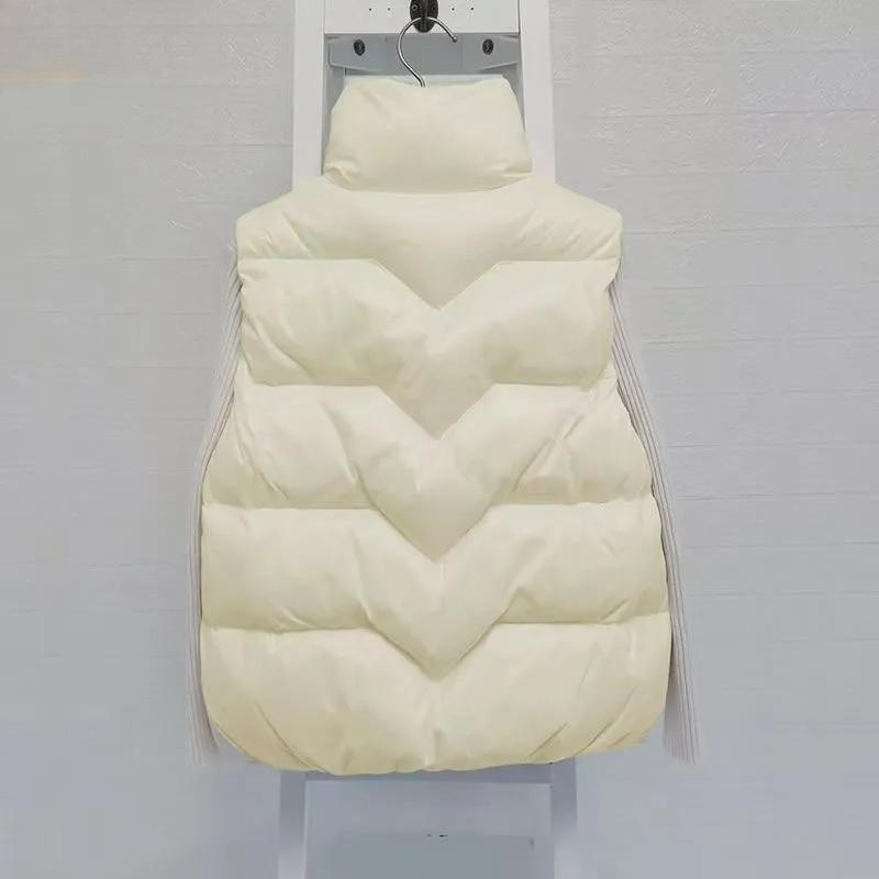 Black Down Cotton Vest Women's Short Autumn and Winter Korean Version of The Loose Vest Vest Waistcoat Jacket Trend