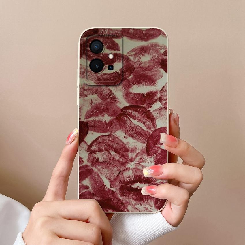 For Vivo Y55 Y56 Y70 Y72t Y73 Y74 Y75 Y77 Y81 Y85 Fashion Liquid Silicone Phone Case Lovely Cat Pattern Anti Drop Full Protective Cover For Vivo Shell