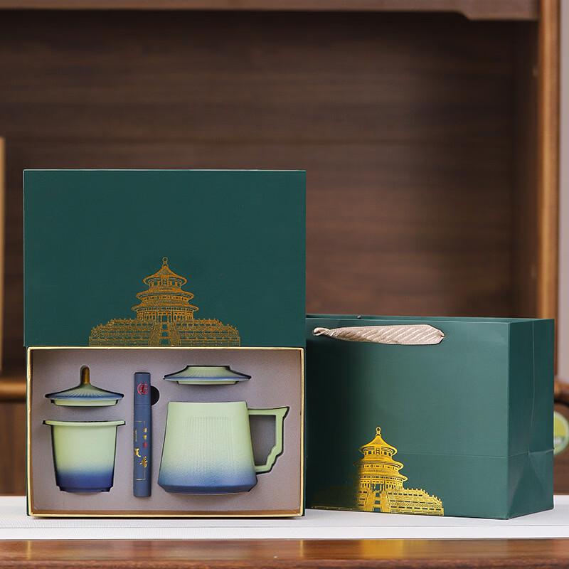Forbidden City Cultural Creative Ceramic Mug Gift Set Cup + Incense Stick