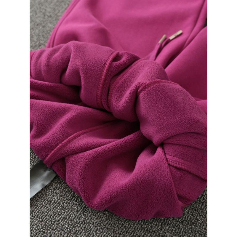 Dragon Fruit Color Winter Thickened Ladies plus Size Pants