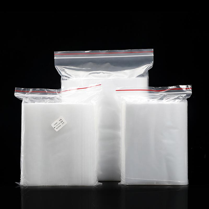 Thin 8-Silk PE Transparent Self-Sealing Storage Bags for Freshness and Organization
