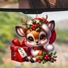 Acrylic Cartoon Fun Christmas Tree Hanging Decoration Ideal For Car Style Interior