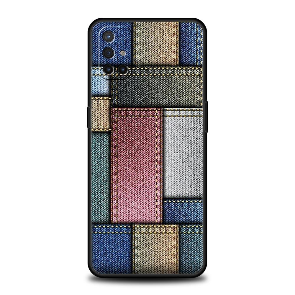Leather Cloth Pattern Phone Case For Oneplus 13R 13 12R 11 10T 10R Nord N100 N200 N10 10 9 9R 9RT CE 3 2 Z Pro 5G Soft TPU Cover