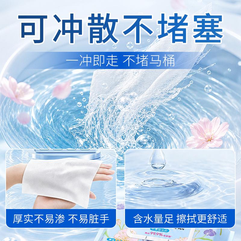Rapam Wet Toilet Paper Household Large Bags Affordable Toilet Paper Wet Wipes Thickened 80 pieces/pack