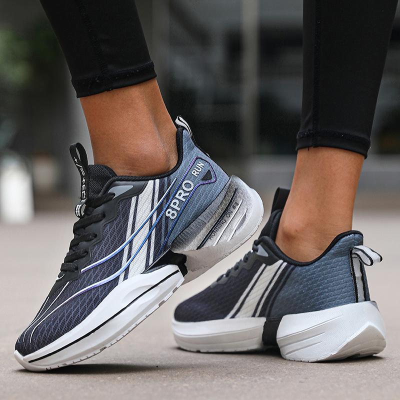 

Fashion Men s Sports Running Shoes Breathable Lightweight Women s Carbon Plate Sports Anti Slip Tennis Shoes New 2025 Large Size 36 47 36 чёрный