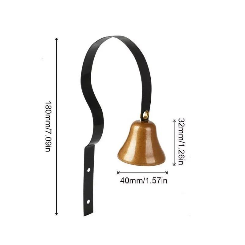 Медный Звонок для Собаки Ретро Дверной Звонок Тренировочный Дверной Звонок Винтажный Дверной Звонок Настенный Декор для Дома Магазина чёрный
