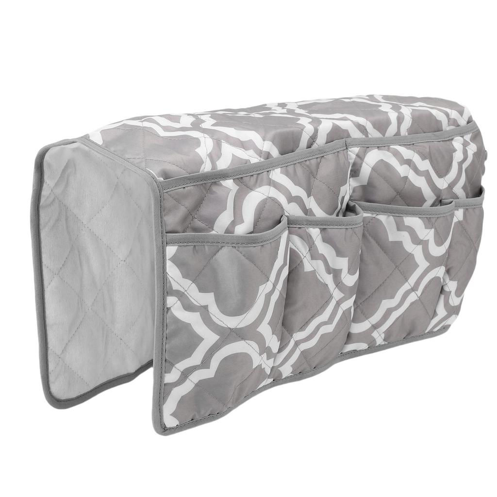Sofa Armrest Organizer 14 Pockets Armchair Caddy TV Remote Control Holder for Recliner Couch Grey