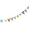 10Pcs/Set 10 Pieces Set Camping String Flag 3 Meter Pennant Decor Pennant Banner  Outdoor Events