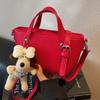 Casual texture simple bucket bag spring new women's shoulder bag beautiful foreign trend crossbody bag