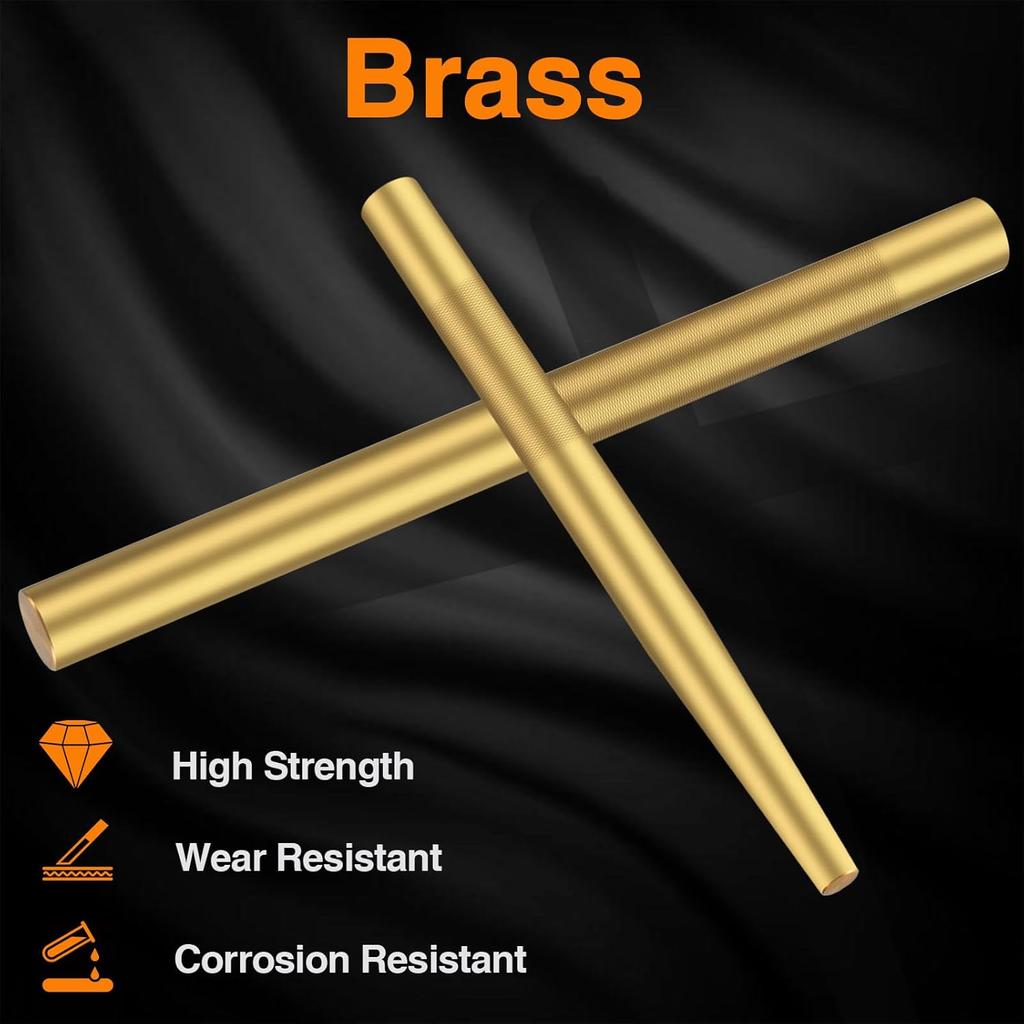 Brass Drift Pin Punch Set Hand Tool Punches 3/8in to 5/8in 3/4in Mechanic’s Non-Marring Chisel Punches for Vehicles and Home use