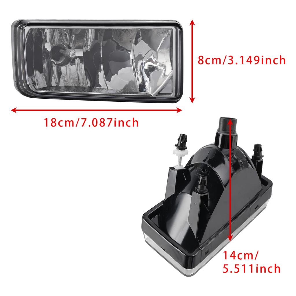 Pair Front  Fog Light Lamps With Bulbs For Chevy Silverado 2007-2013 Clear Lens