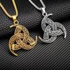 Nordic Vikings Necklace Legend Odin Horn and Dragon Pendant Necklace